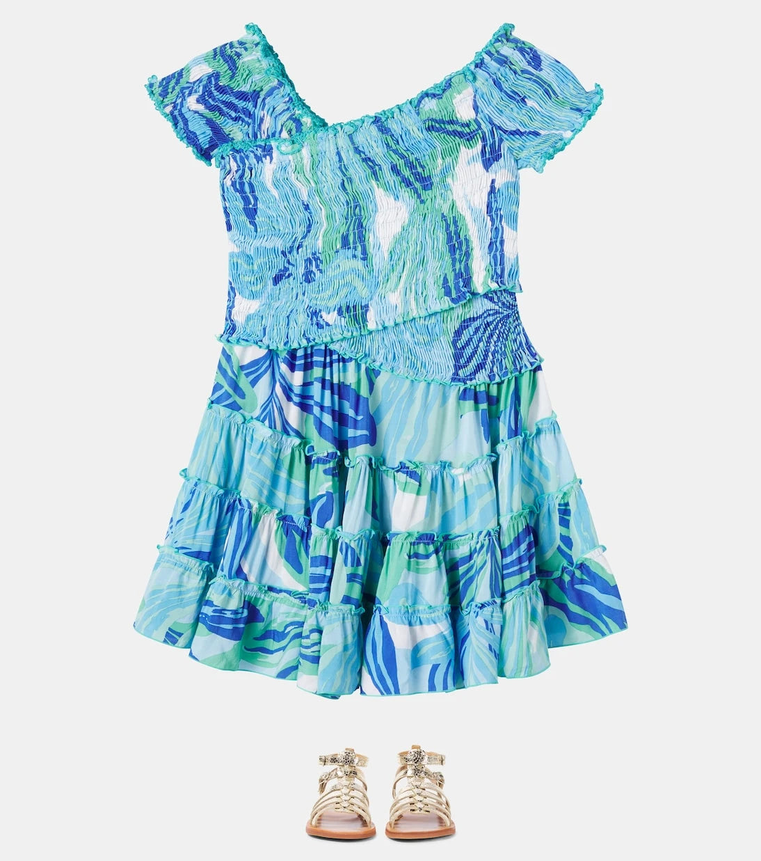 Poupette St Barth Kids - Soledad smocked printed dress