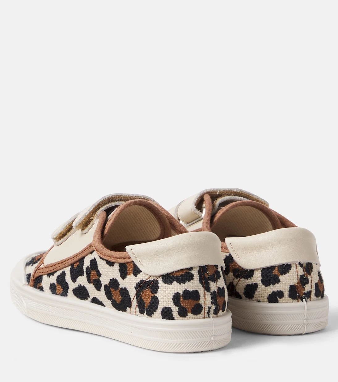 PèPè - Leather-trimmed leopard-print sneakers