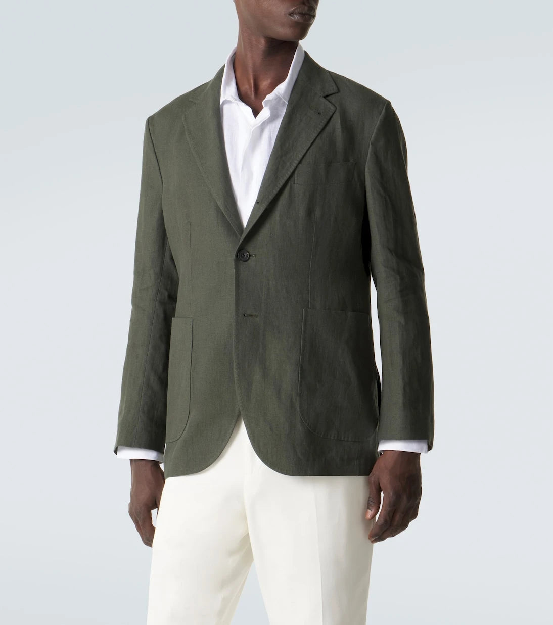 Rubinacci - Single-breasted linen blazer