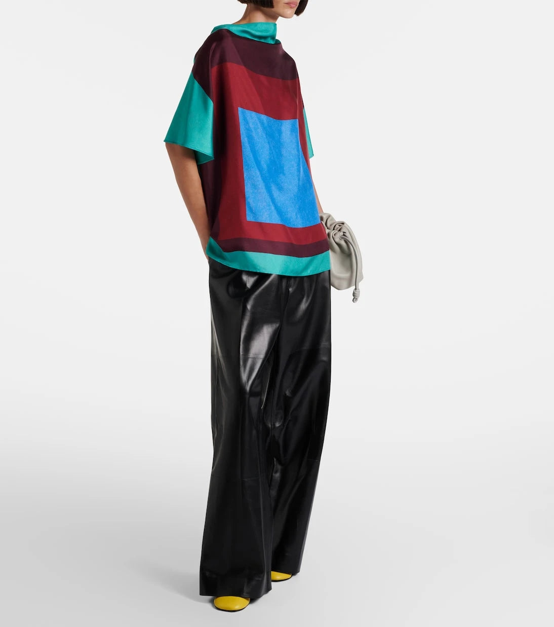 Loewe - Printed silk satin top