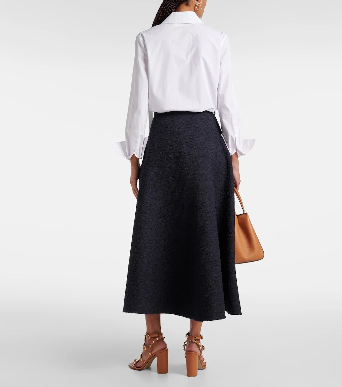 Valentino - Tweed midi skirt