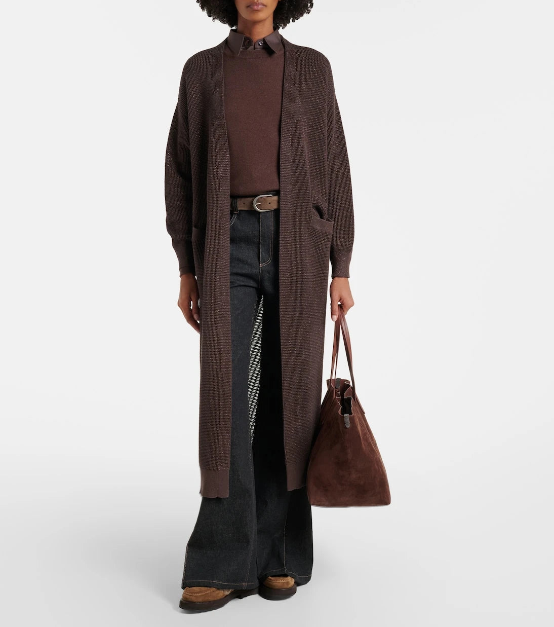 Brunello Cucinelli - كارديجان لاميه من مزيج القطن