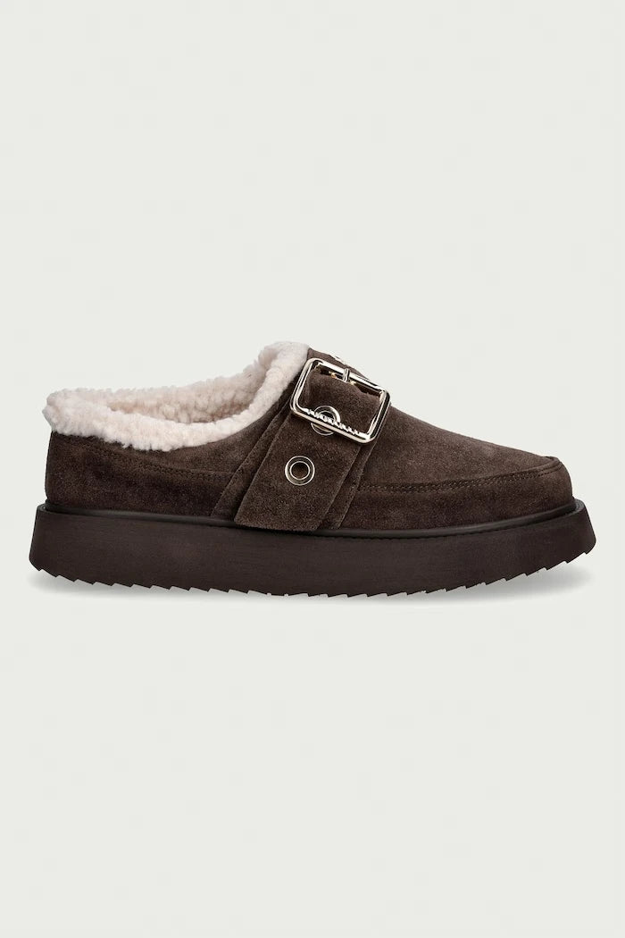 Inuikii Kadın Süet Terlik Micro Buckle