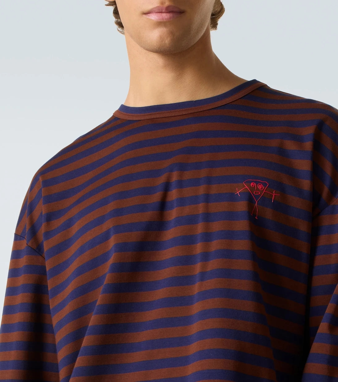 Plan C - Striped cotton jersey T-shirt