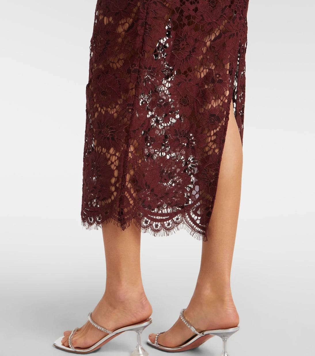 Self-Portrait - Floral lace midi dress