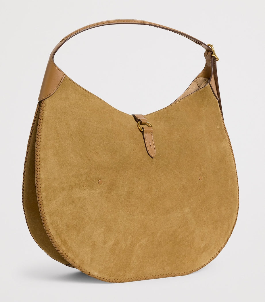 Medium Suede ID Shoulder Bag