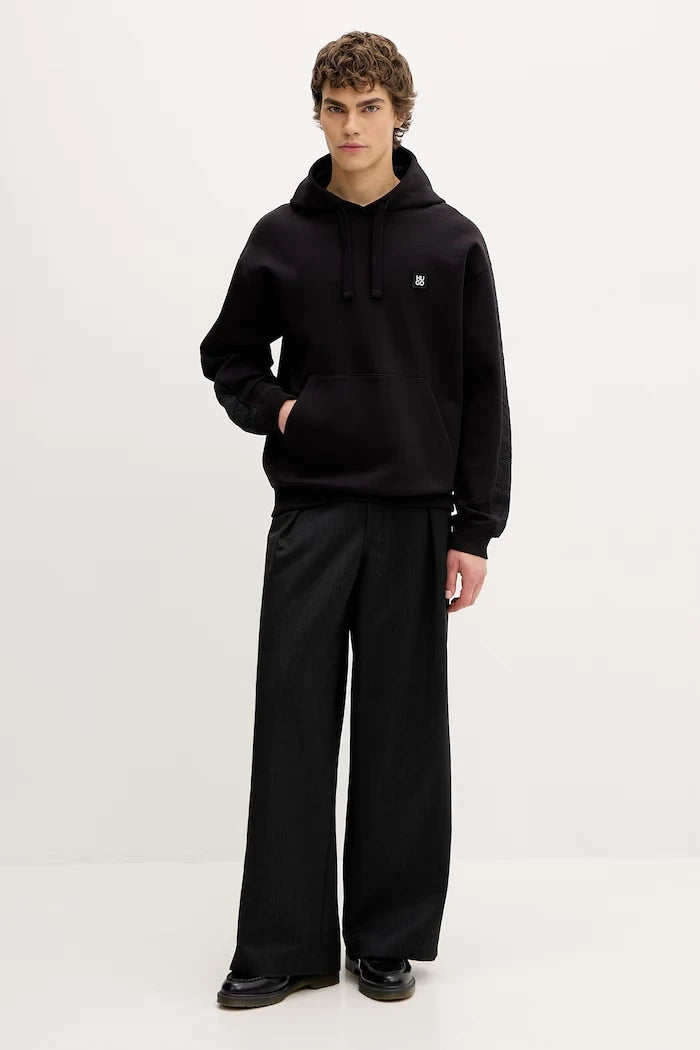 HUGO düz erkek pamuklu sweatshirt Dros