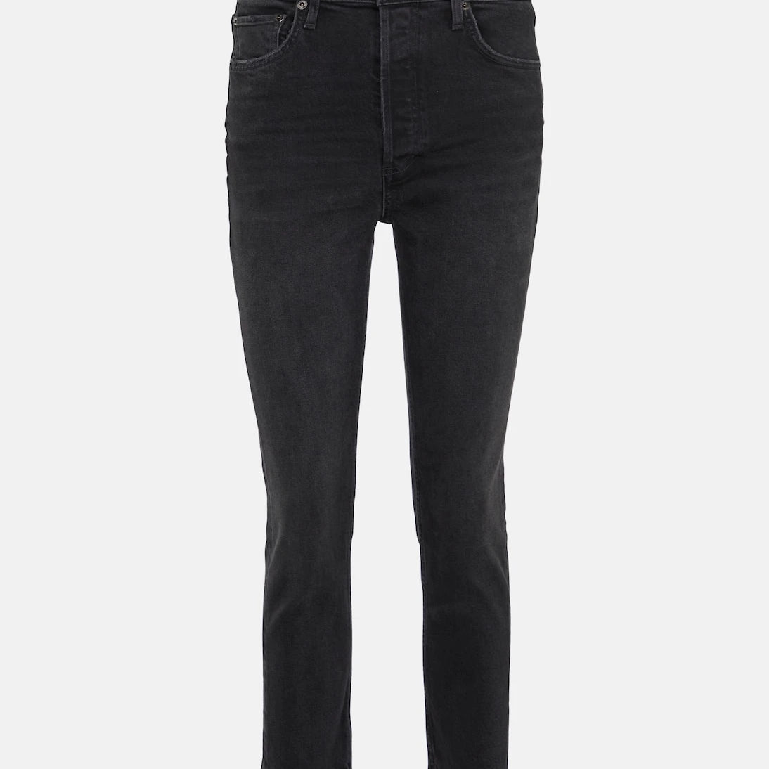 Agolde - Riley high-rise cropped slim jeans