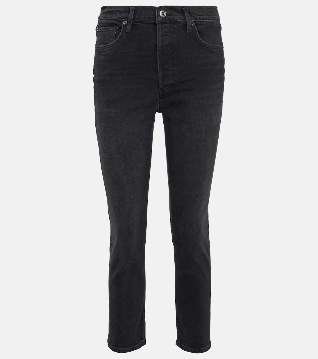 Agolde - Riley high-rise cropped slim jeans