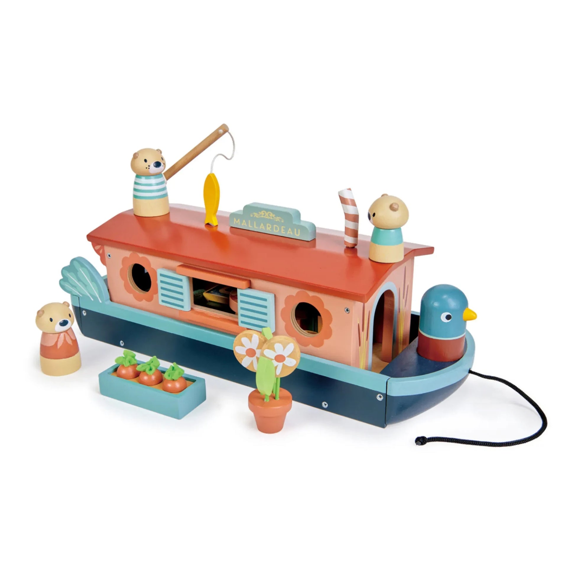 Tender Leaf Toys - Otter family barge