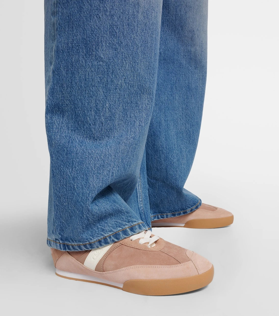 Chloé - Chloé Kick suede and leather sneakers