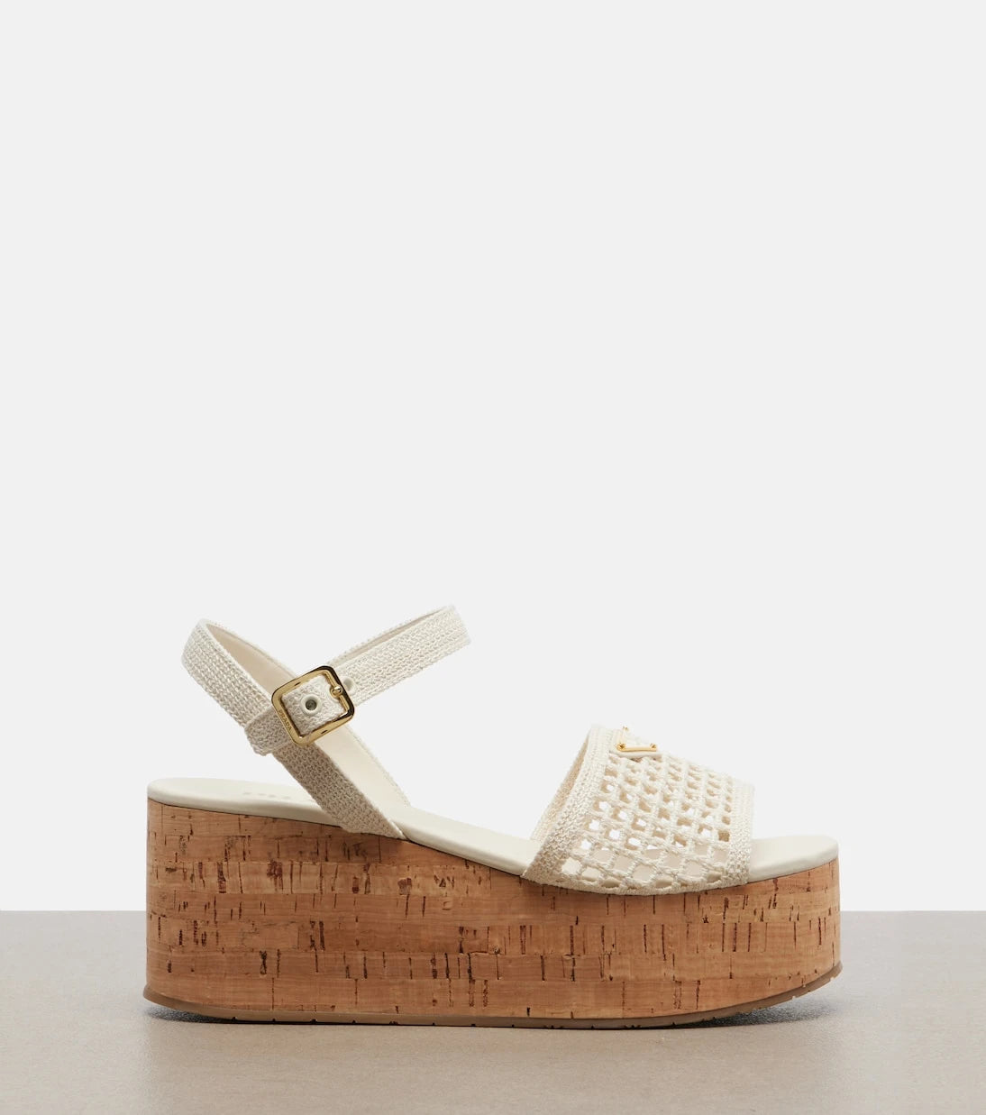 Prada - Crochet platform sandals