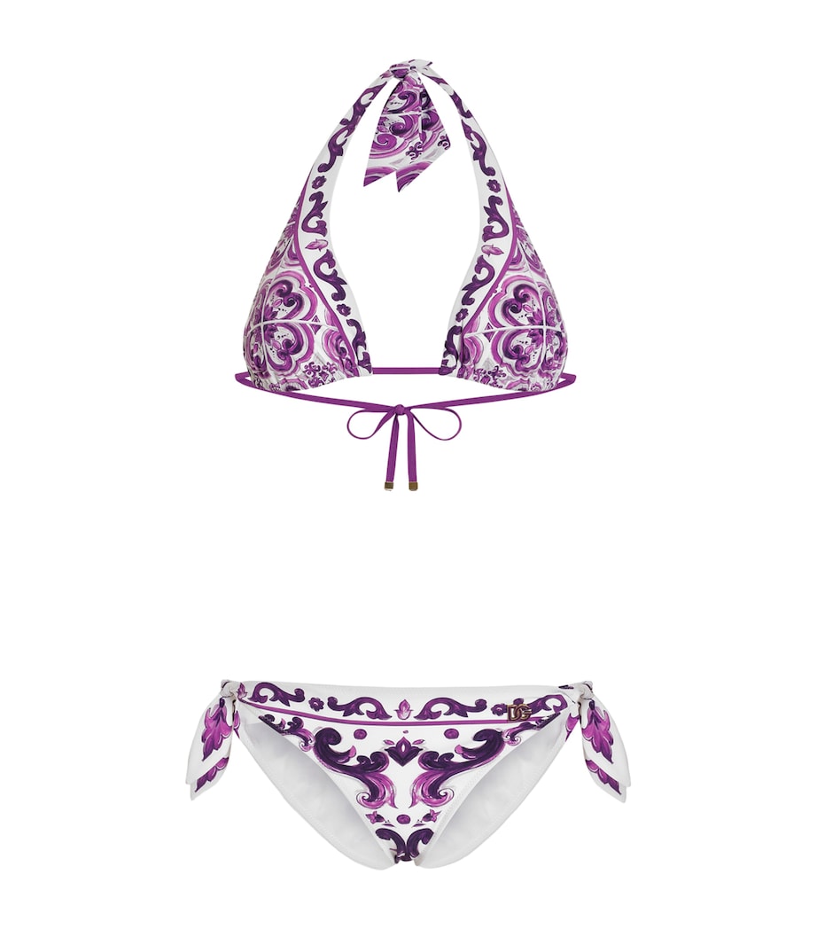 Dolce & Gabbana Multi Majolica Print Bikini