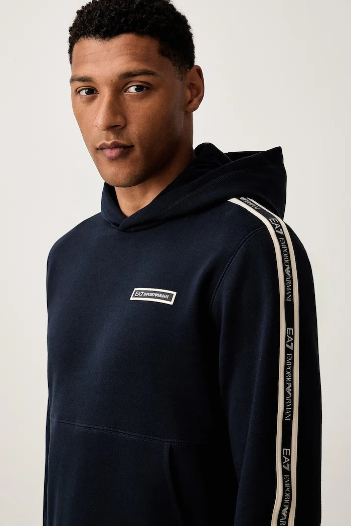 EA7 Emporio Armani kapüşonlu erkek pamuklu sweatshirt