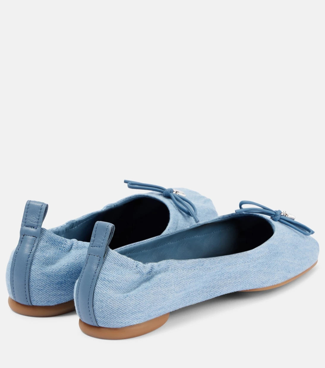 Hogan - H684 bow-detail denim ballet flats