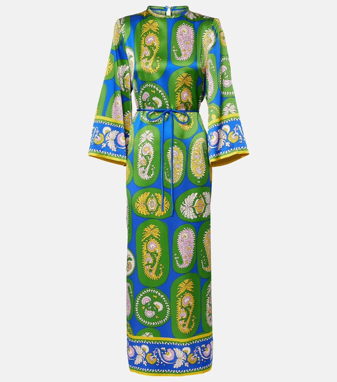Alémais - Printed silk satin maxi dress