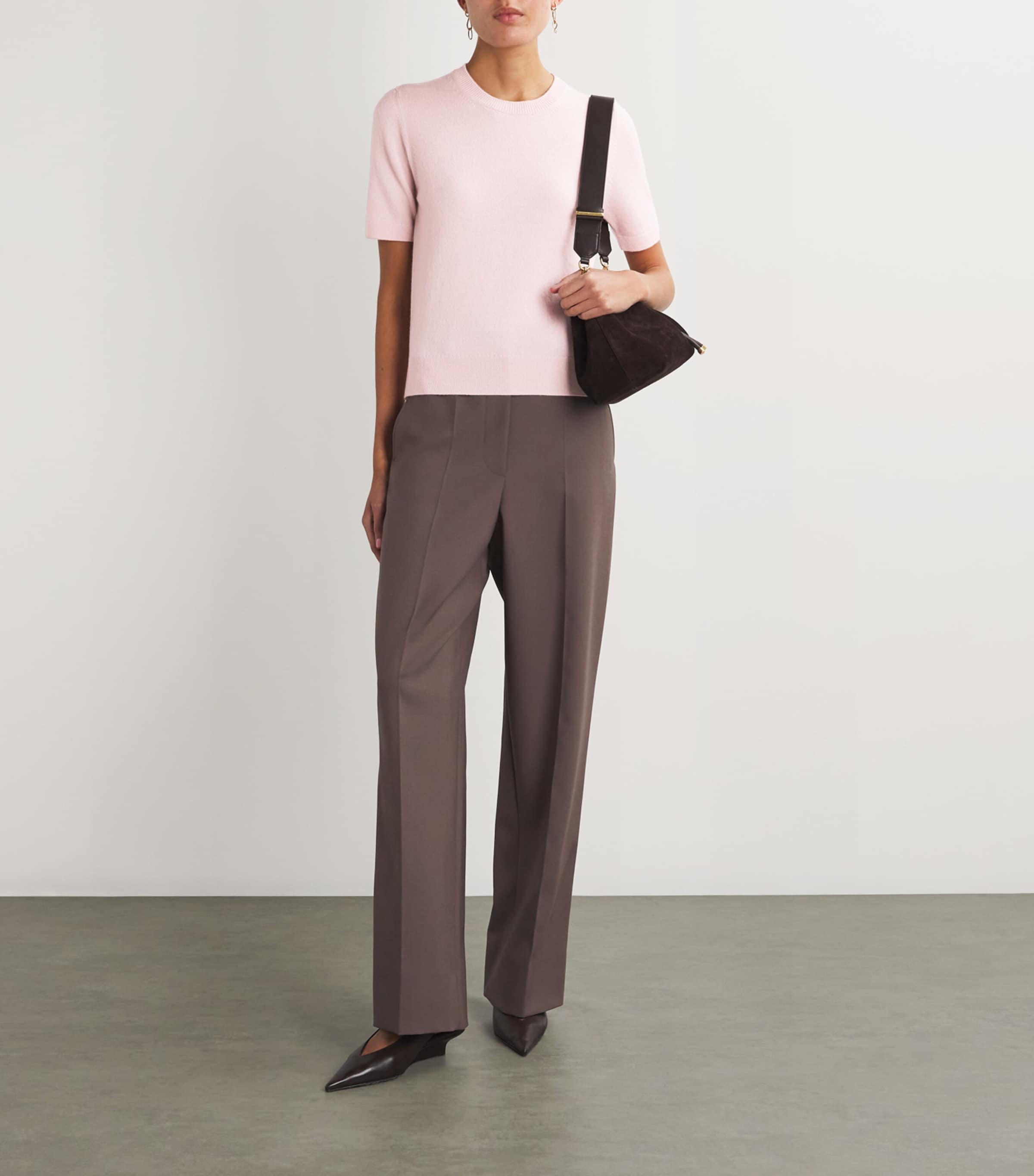 Pink Cashmere T-Shirt Sweater