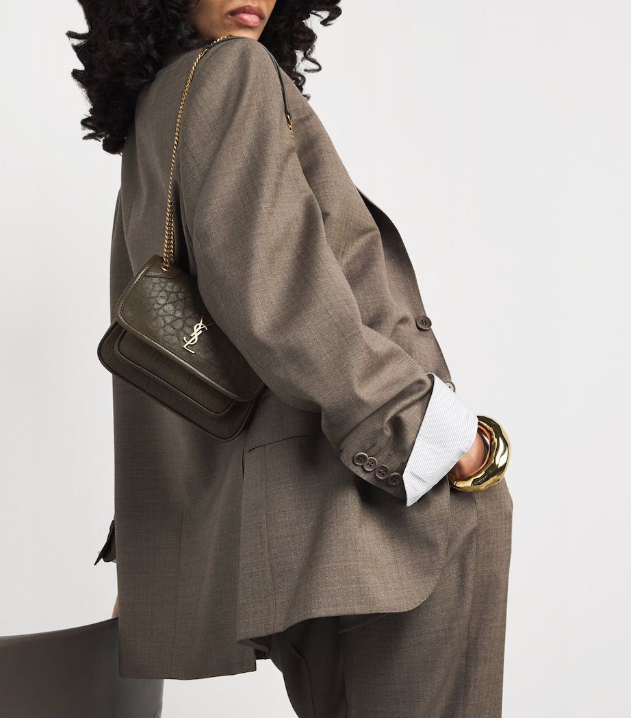 Green Mini Leather Niki Shoulder Bag