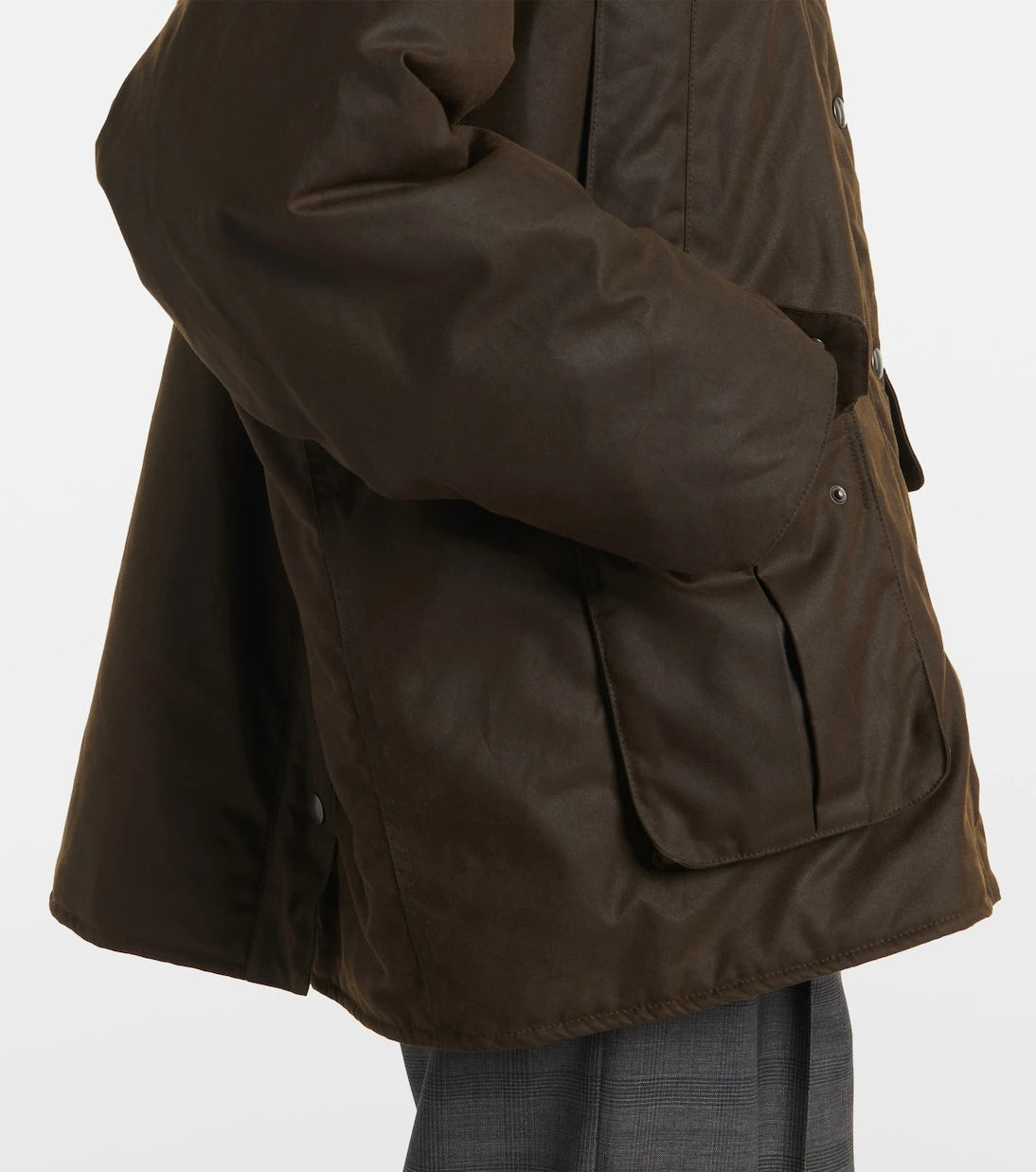 Miu Miu - Waxed oversized canvas cotton jacket