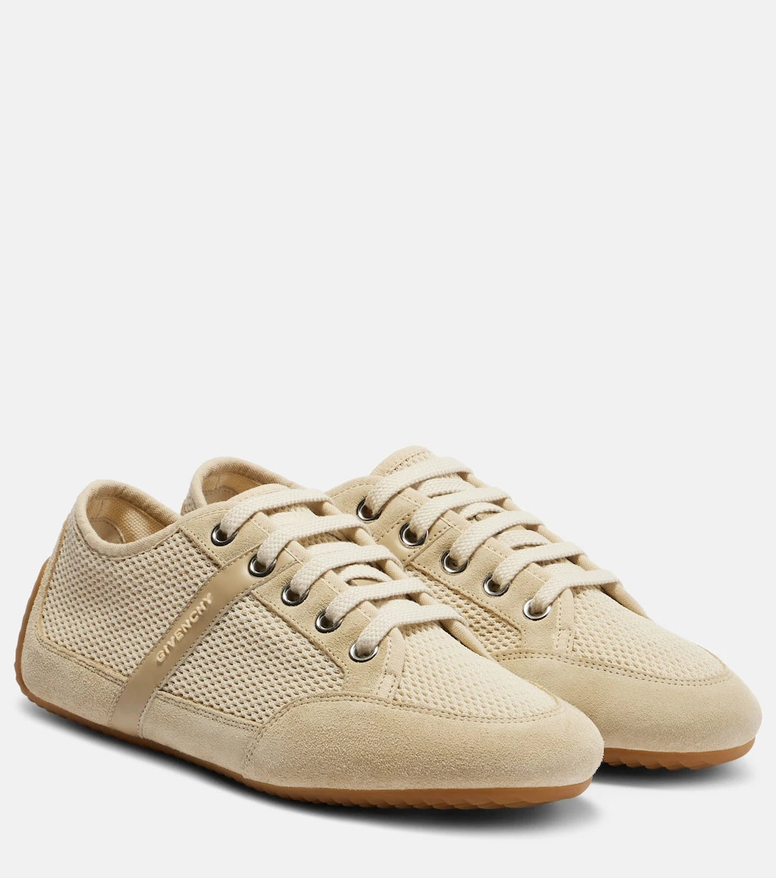 Givenchy - Slim suede-trimmed sneakers