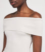 Maje White Knitted Off-The-Shoulder Top