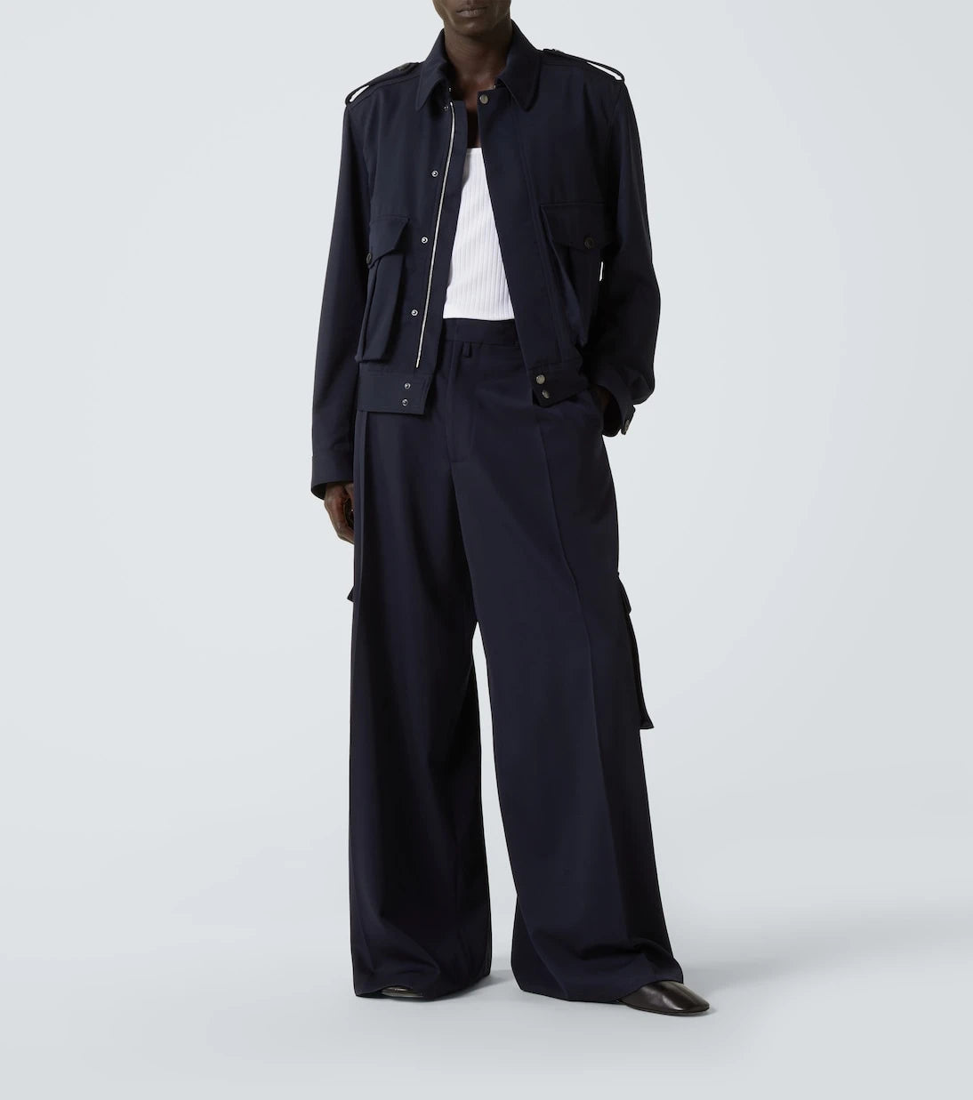 Dries Van Noten - High-rise wool cargo pants