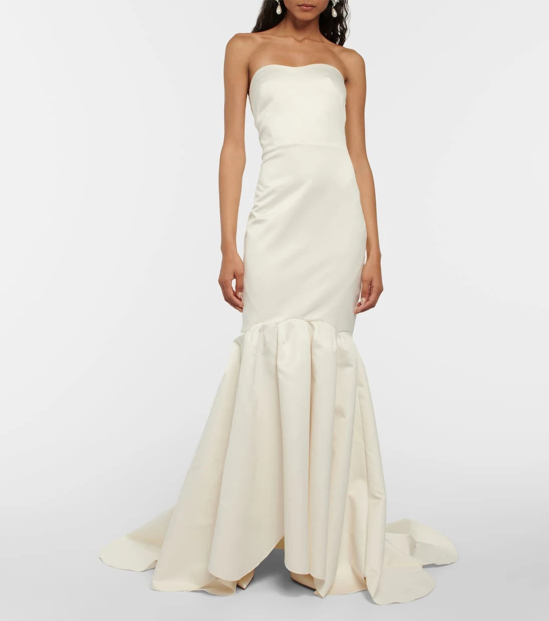 Rotate - Bridal strapless twill gown