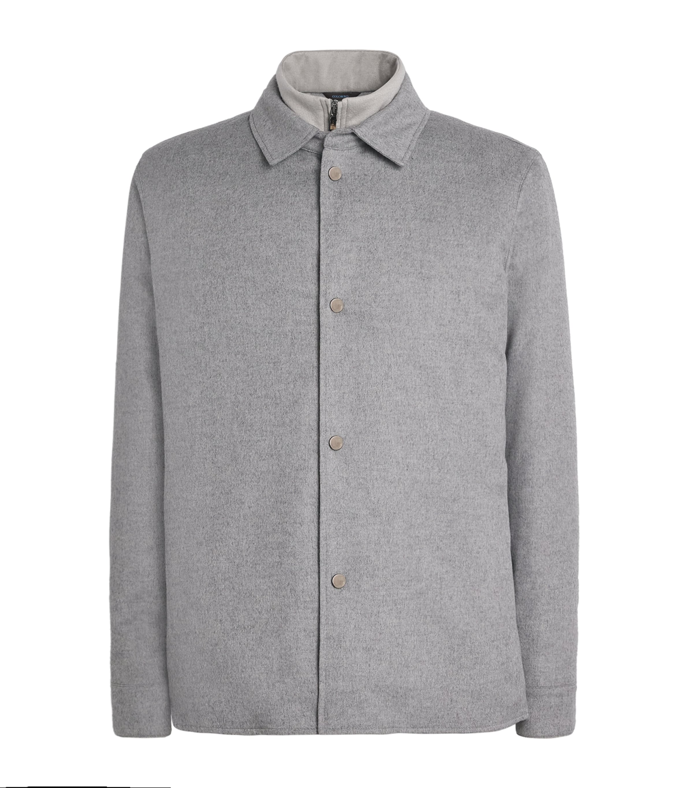Colombo Grey Silk-Cashmere Hybrid Jacket