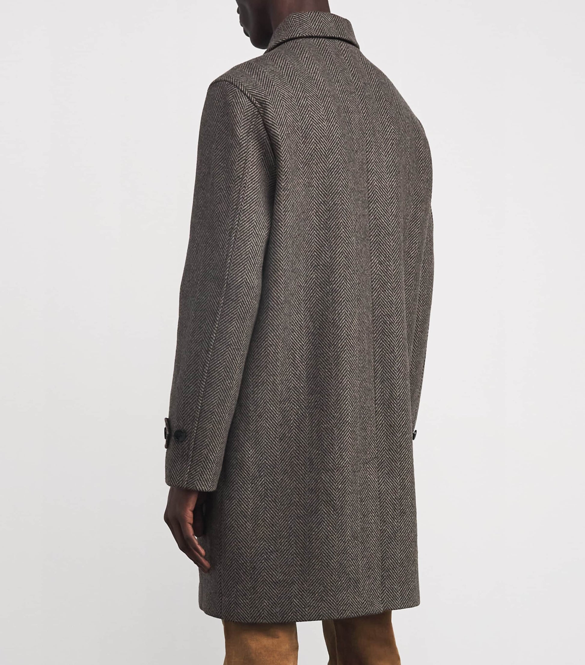 Multi Wool-Blend Herringbone Brunetti Overcoat