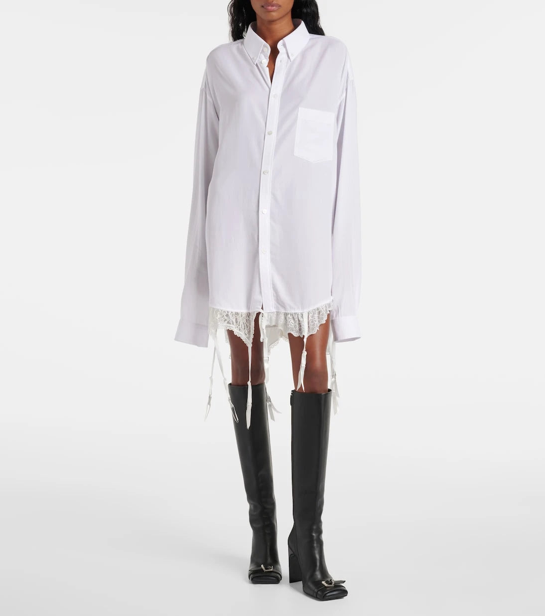 Balenciaga - Bel Air 100 leather knee-high boots