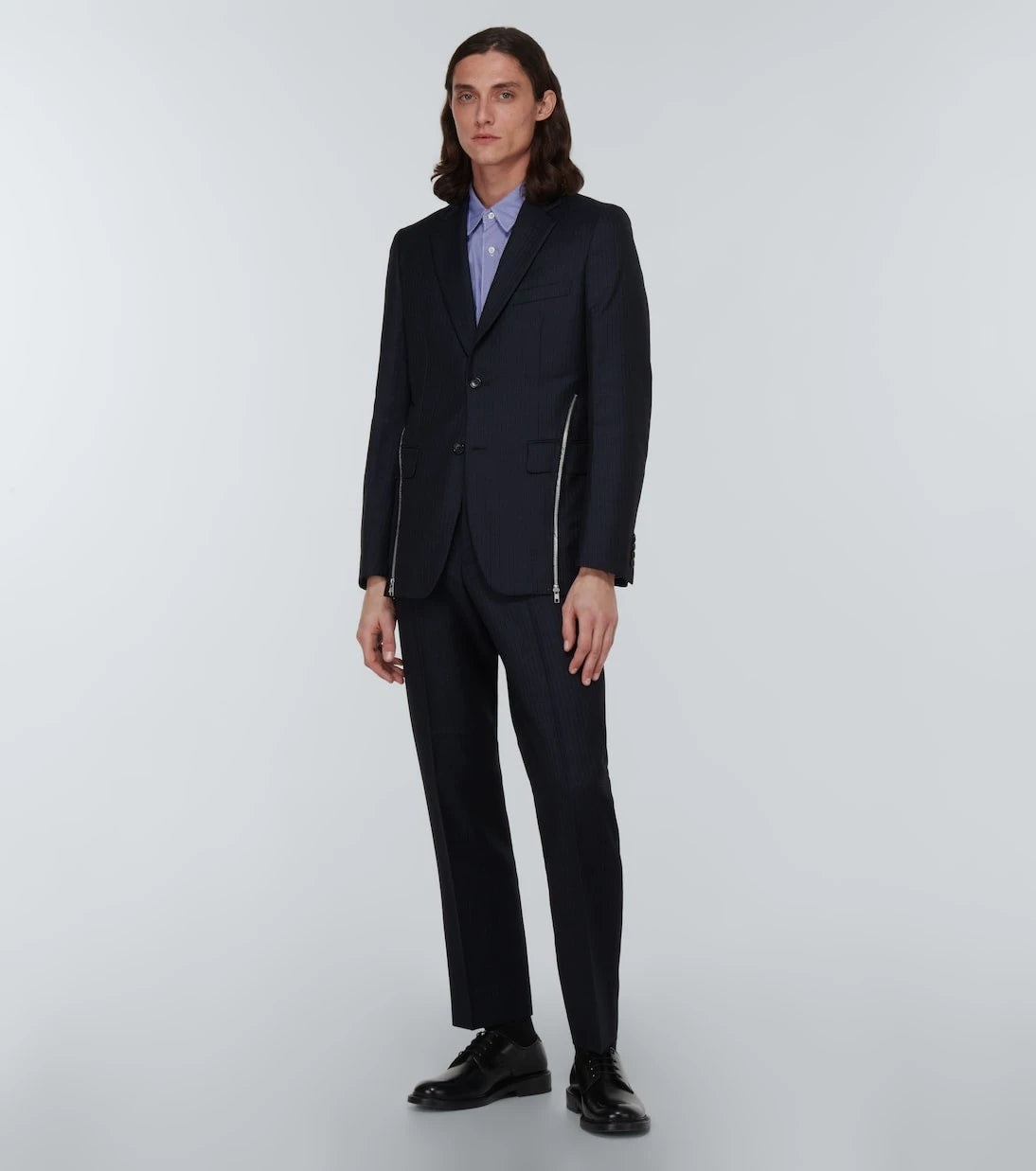 Comme des Garçons Homme Deux - Zip-embellished wool blazer