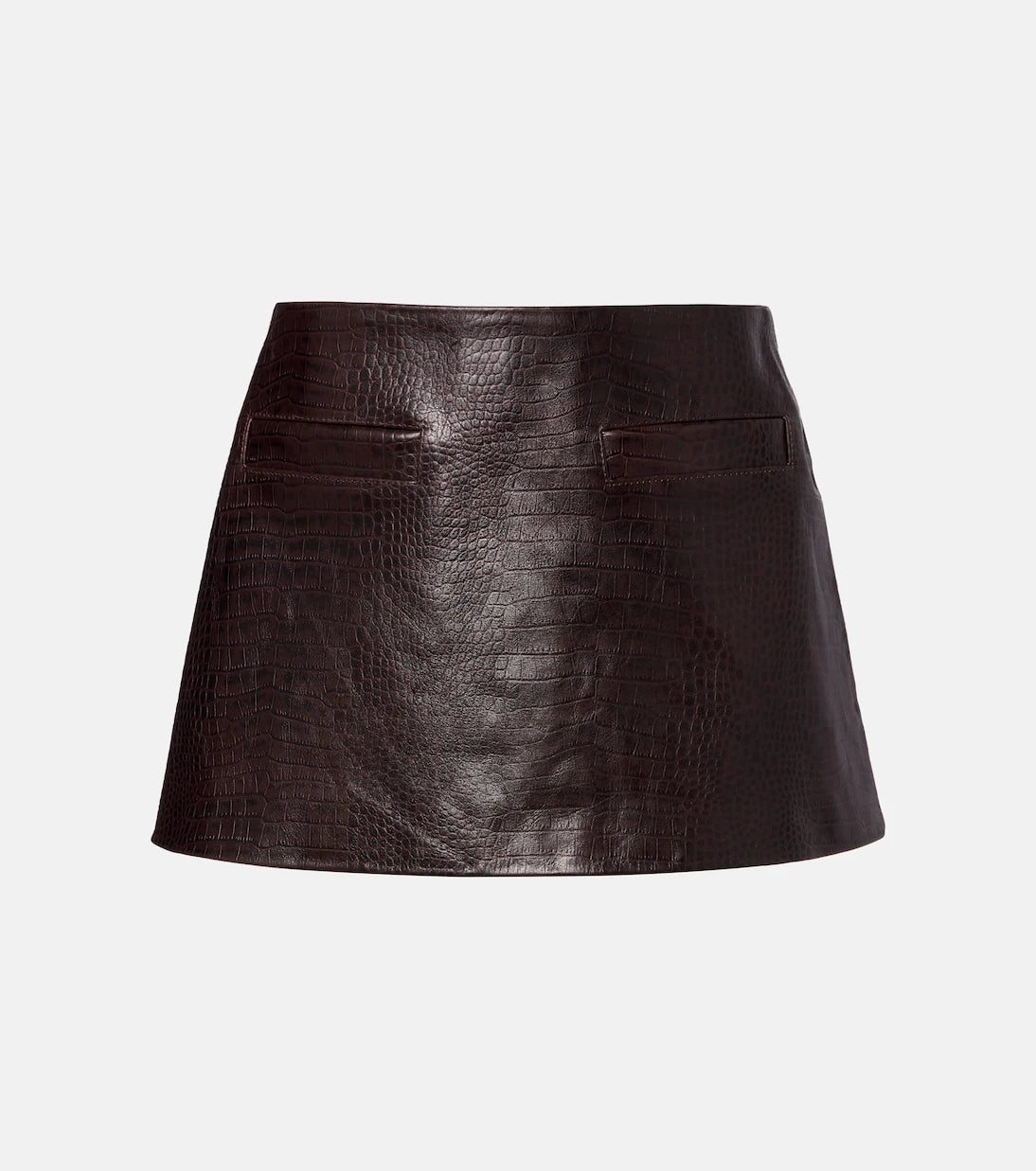 The Frankie Shop - Rory croc-effect leather miniskirt