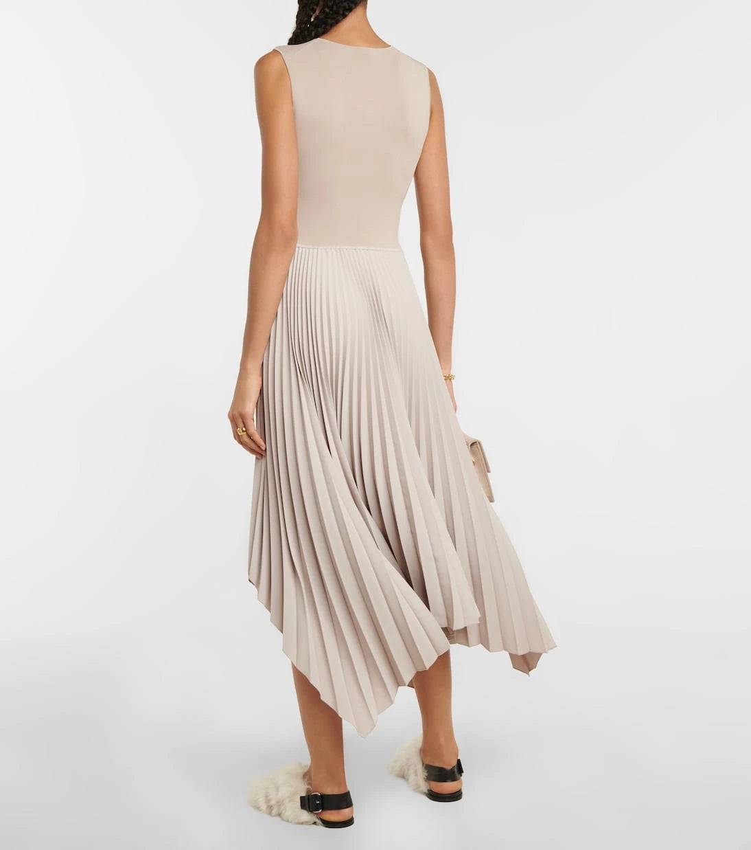 Joseph - Dera pleated crêpe midi dress
