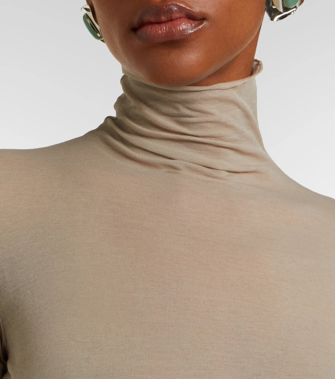 Mugler - Cotton jersey gown