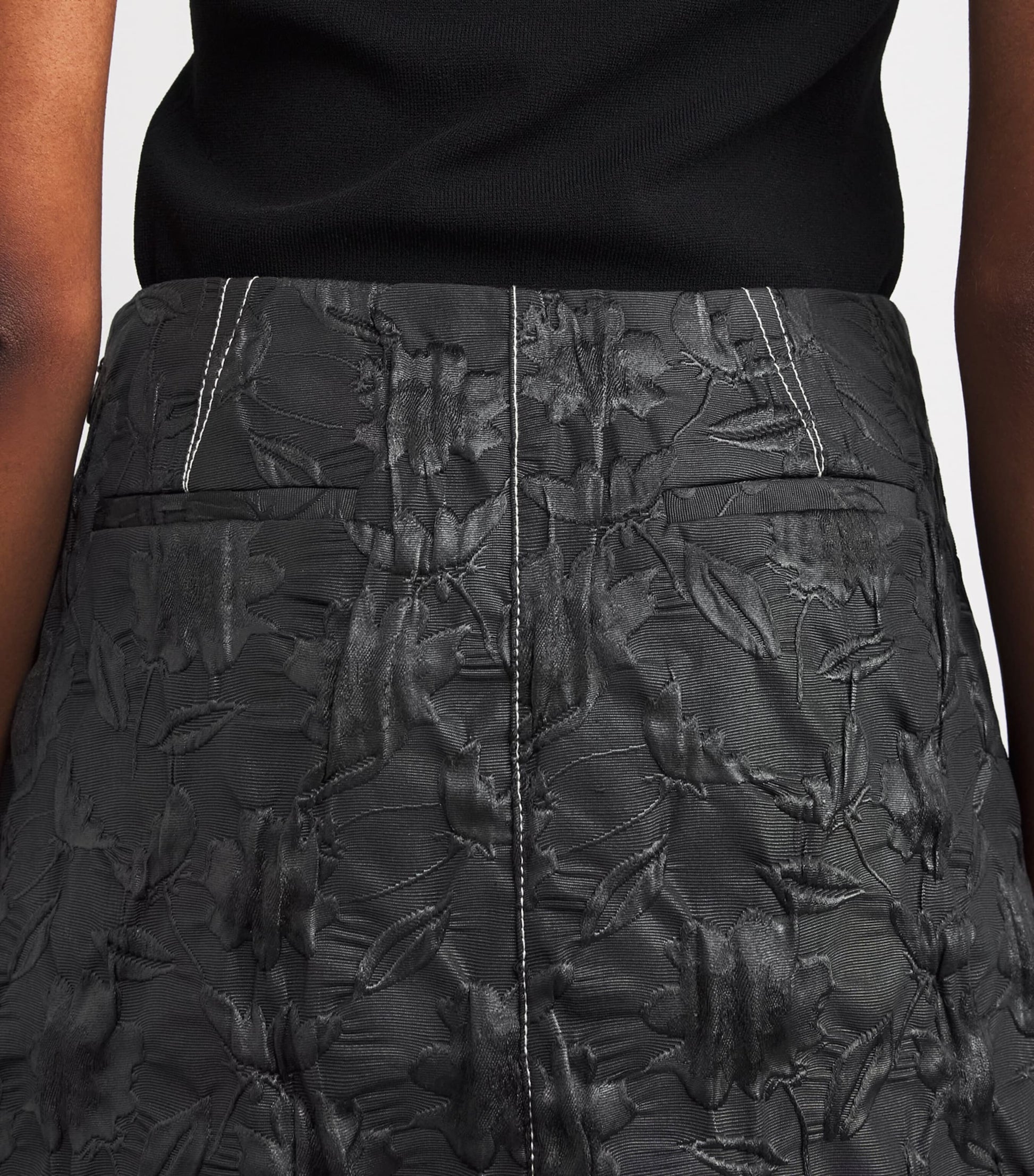 Simkhai Black Vionna Midi Skirt