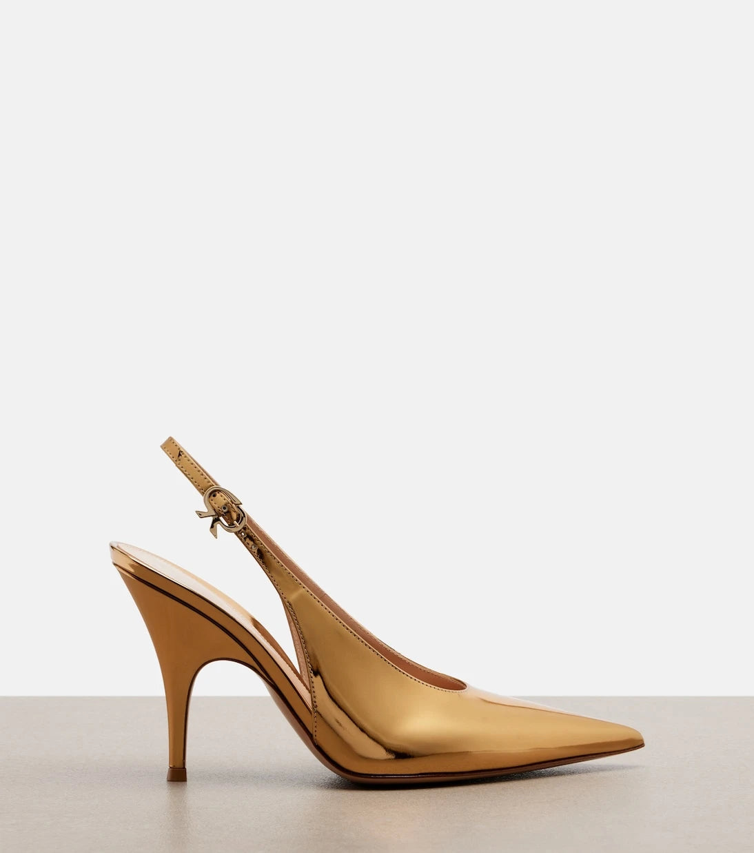 Gianvito Rossi - Sofia metallic leather slingback pumps