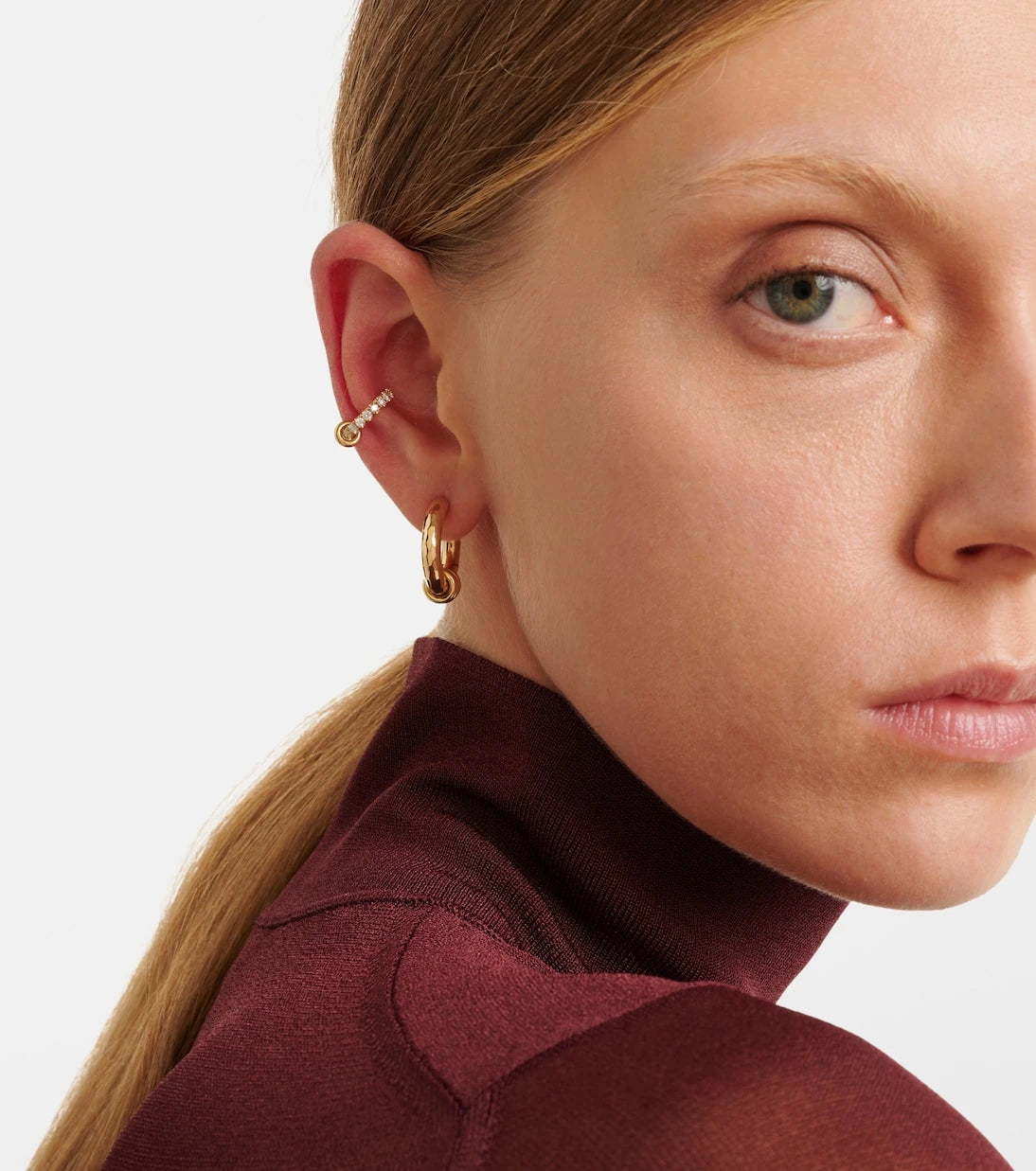 Spinelli Kilcollin - 18kt gold single ear cuff with diamonds
