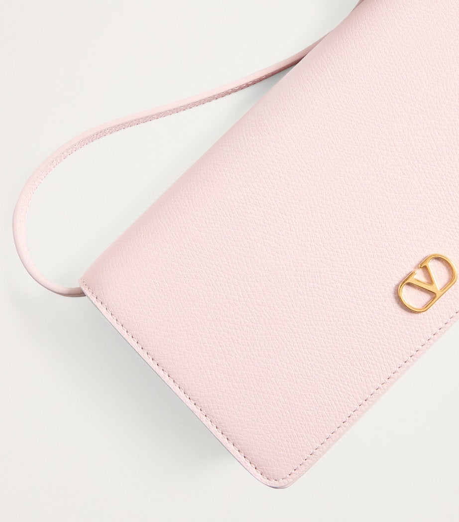 Valentino Garavani Pink Mini Calf Leather VLogo Shoulder Bag