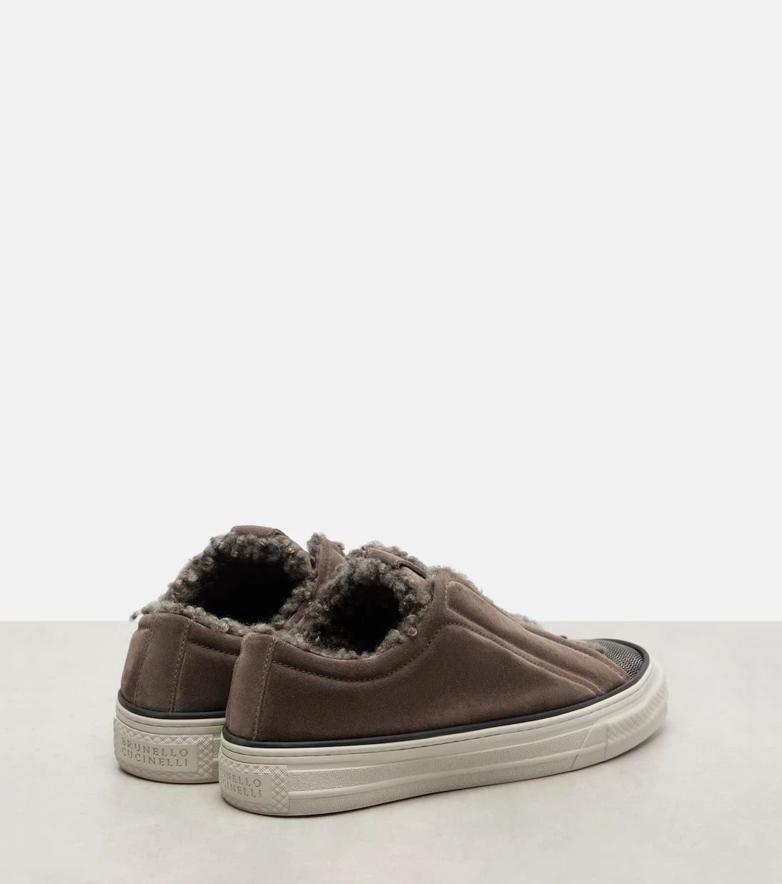 Brunello Cucinelli - Monili suede slip-on shoes