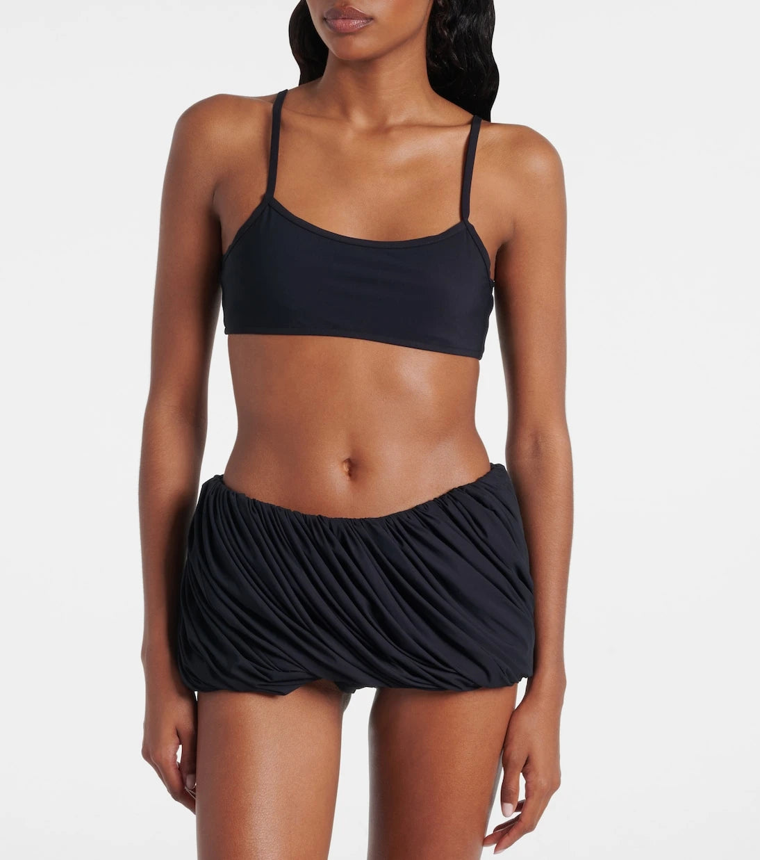 Alaïa - Pleated low-rise bikini