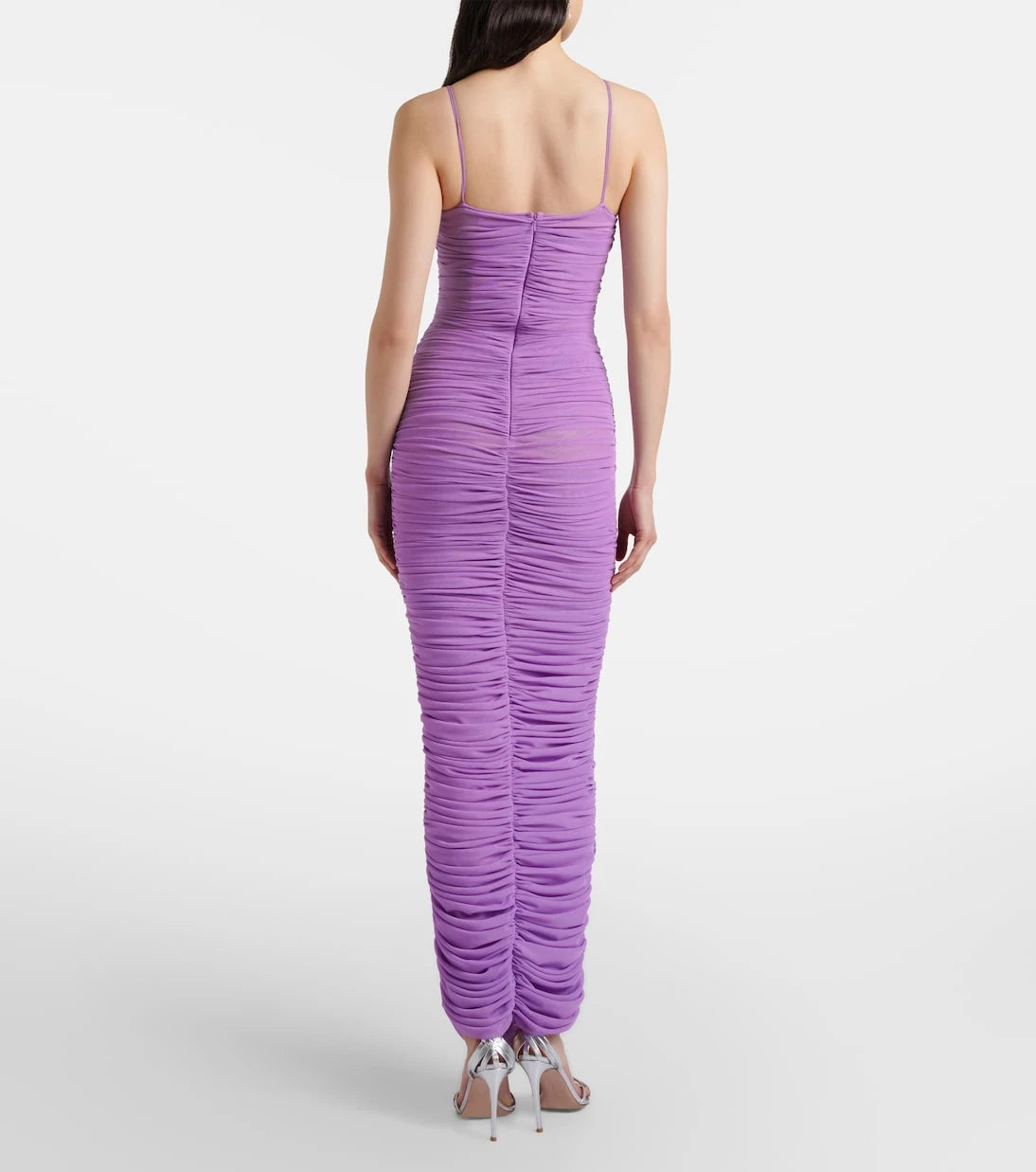 David Koma - Floral-appliqué ruched cocktail dress