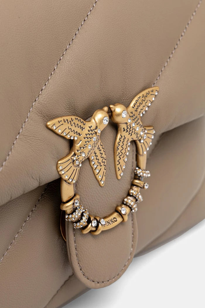 Pinko sahte deri kadın crossbody çanta