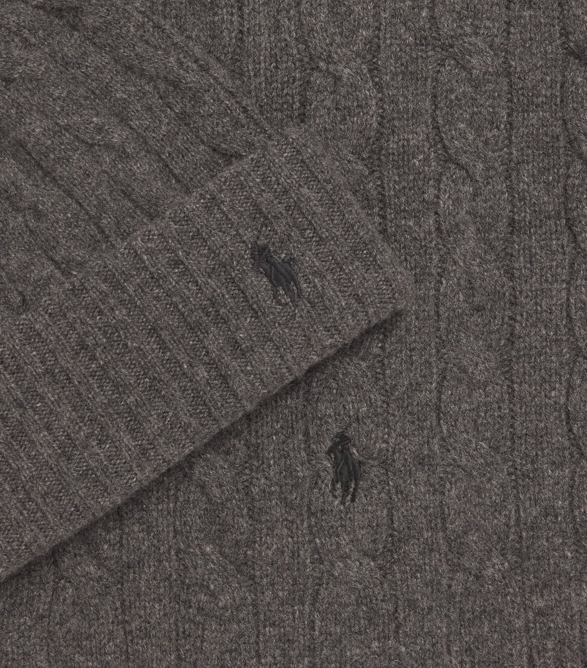 Polo Ralph Lauren Cashmere Cable-Knit Hat and Scarf Set