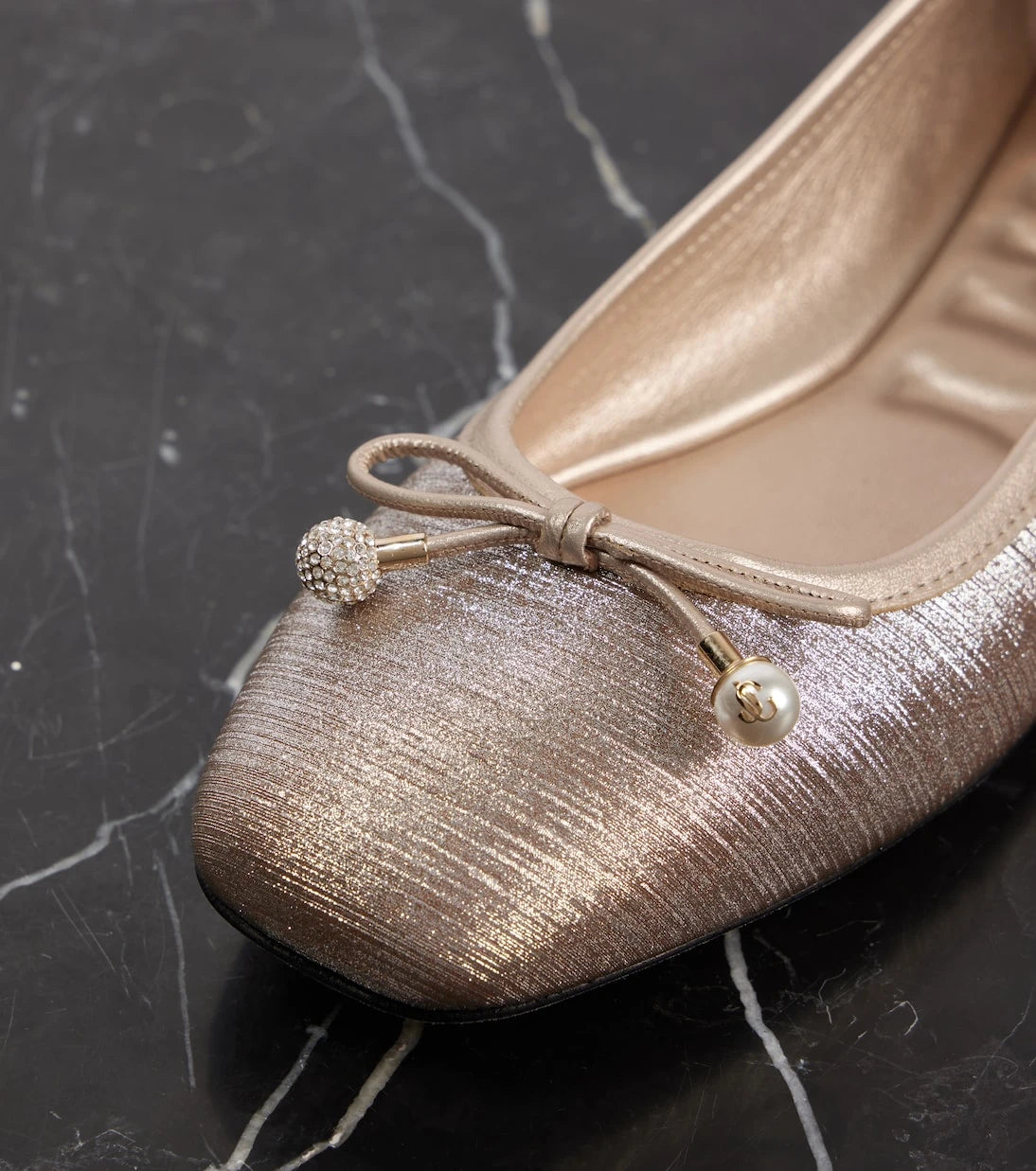 Jimmy Choo - Elme glitter ballet flats