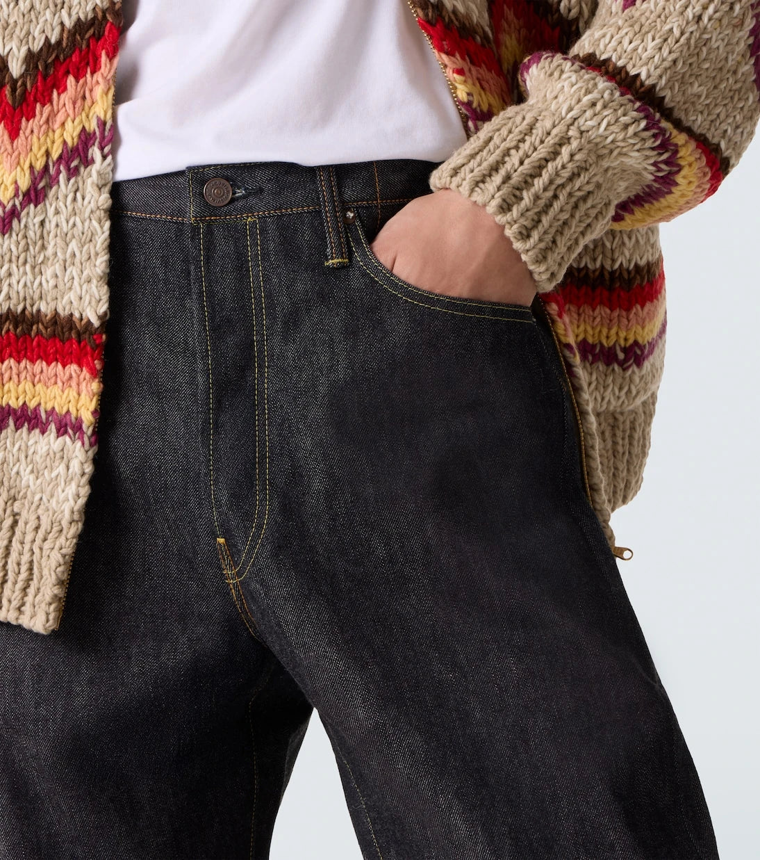 Visvim - بنطلون جينز Social Sculpture 01 بقصة مستقيمة