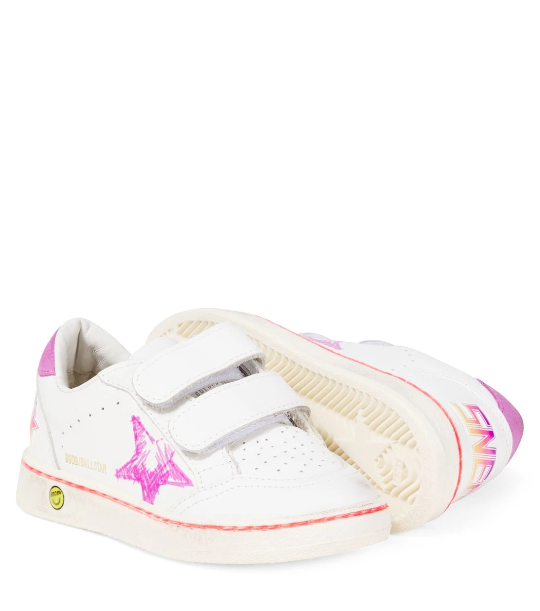 Golden Goose Kids - Ball Star printed leather sneakers
