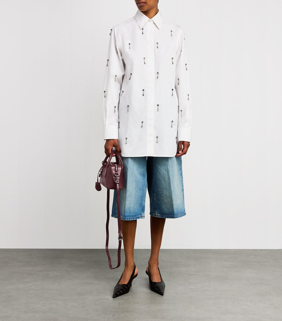 Stella McCartney Burgundy Tiny Ryder Top-Handle Bag