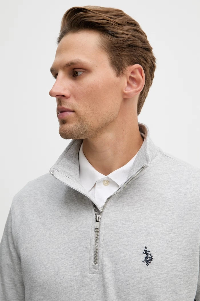 U.S. Polo Assn. суичър мъжки с памук DHM LB 1/4 ZIP