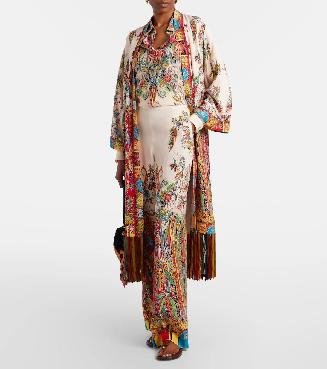 Etro - Printed silk palazzo pants