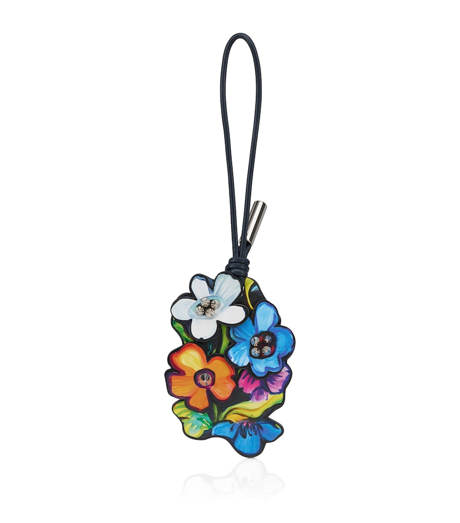 Christian Louboutin Multi Leather Flower Bag Charm